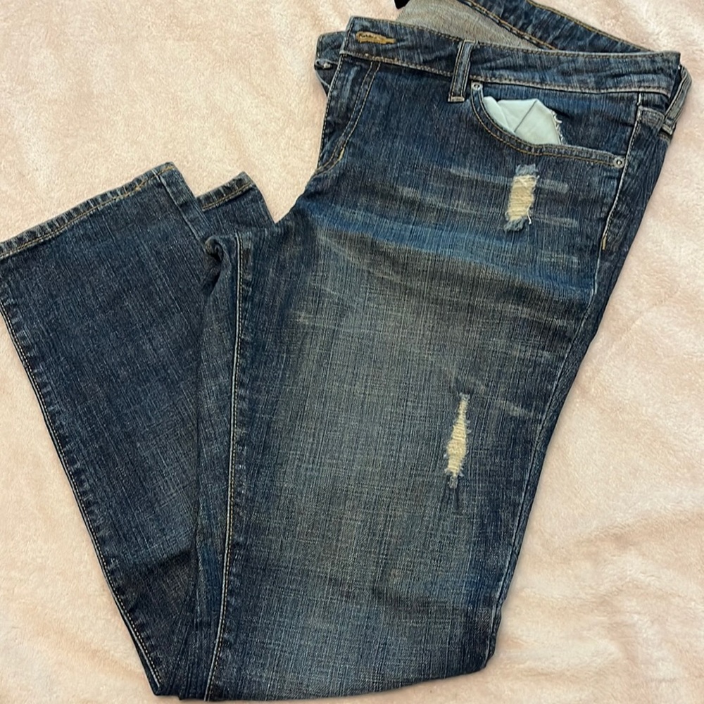 Gap skinny distressed jeans